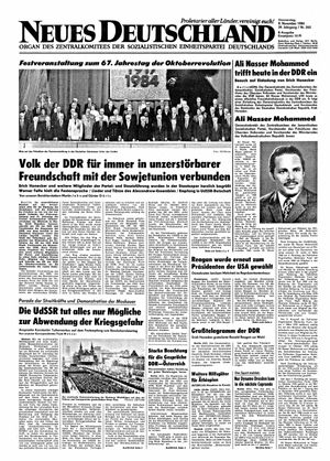 Neues Deutschland Online-Archiv vom 08.11.1984