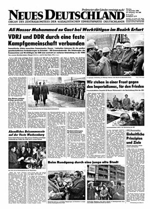Neues Deutschland Online-Archiv vom 12.11.1984