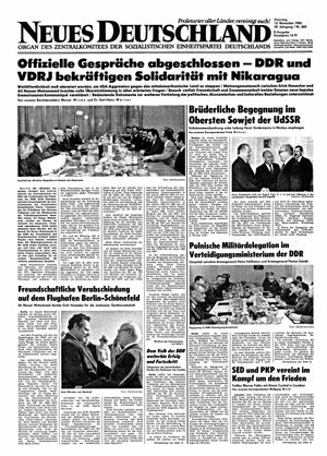 Neues Deutschland Online-Archiv vom 13.11.1984