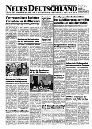 Neues Deutschland Online-Archiv vom 15.11.1984