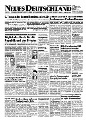 Neues Deutschland Online-Archiv vom 23.11.1984