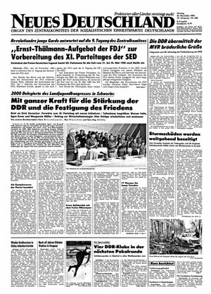 Neues Deutschland Online-Archiv vom 26.11.1984