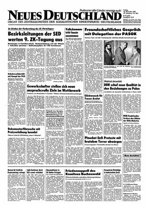 Neues Deutschland Online-Archiv vom 30.11.1984