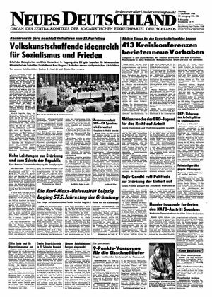 Neues Deutschland Online-Archiv vom 03.12.1984