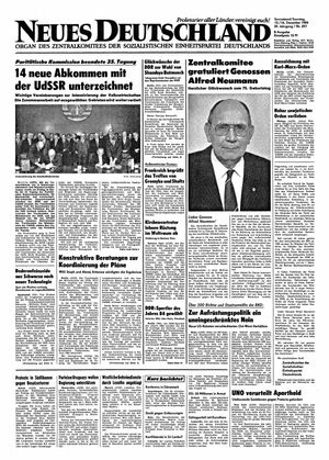 Neues Deutschland Online-Archiv vom 15.12.1984