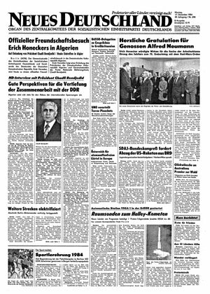 Neues Deutschland Online-Archiv vom 17.12.1984