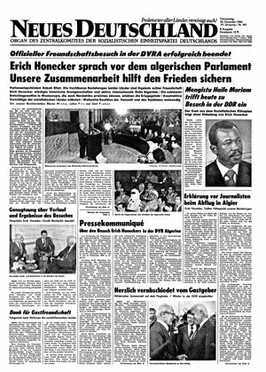 Neues Deutschland Online-Archiv vom 20.12.1984