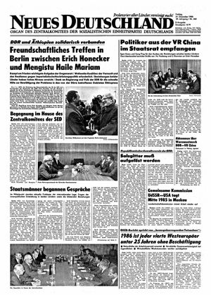 Neues Deutschland Online-Archiv vom 21.12.1984