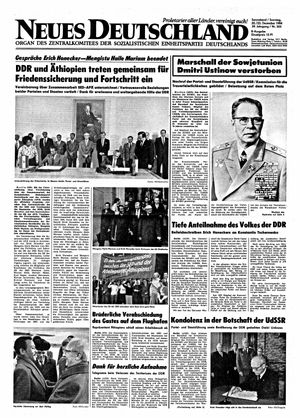 Neues Deutschland Online-Archiv vom 22.12.1984
