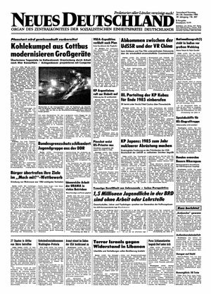 Neues Deutschland Online-Archiv vom 29.12.1984