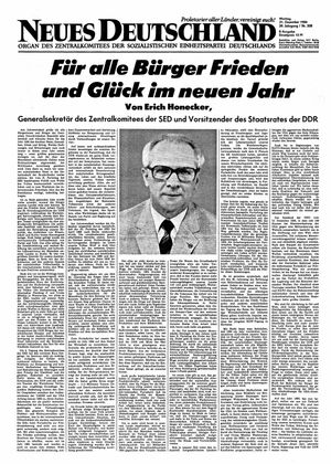 Neues Deutschland Online-Archiv vom 31.12.1984