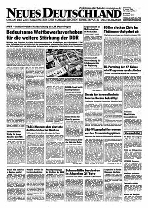 Neues Deutschland Online-Archiv vom 03.01.1985