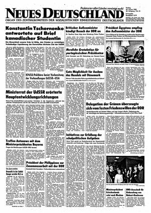 Neues Deutschland Online-Archiv vom 25.01.1985