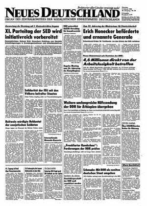 Neues Deutschland Online-Archiv vom 05.02.1985