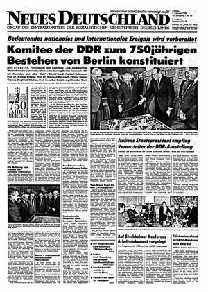 Neues Deutschland Online-Archiv vom 08.02.1985