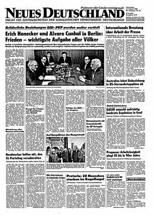 Neues Deutschland Online-Archiv vom 21.02.1985