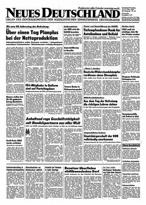 Neues Deutschland Online-Archiv vom 16.03.1985