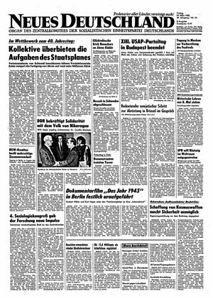 Neues Deutschland Online-Archiv vom 29.03.1985