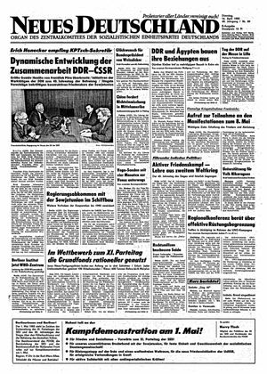 Neues Deutschland Online-Archiv vom 16.04.1985