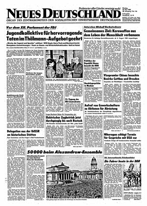 Neues Deutschland Online-Archiv vom 20.05.1985