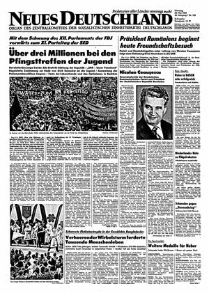 Neues Deutschland Online-Archiv vom 28.05.1985