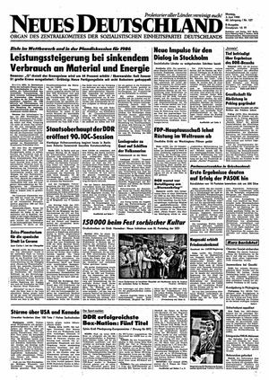Neues Deutschland Online-Archiv vom 03.06.1985