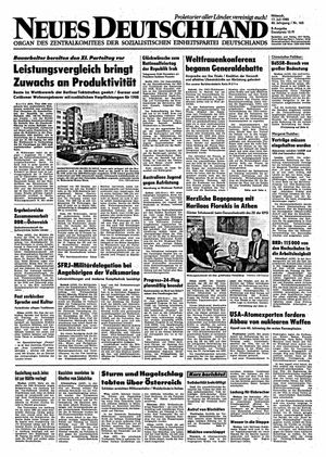 Neues Deutschland Online-Archiv vom 17.07.1985
