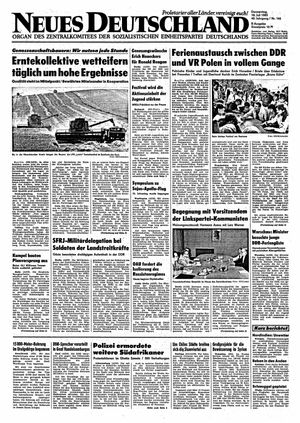 Neues Deutschland Online-Archiv vom 18.07.1985