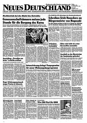 Neues Deutschland Online-Archiv on Aug 9, 1985