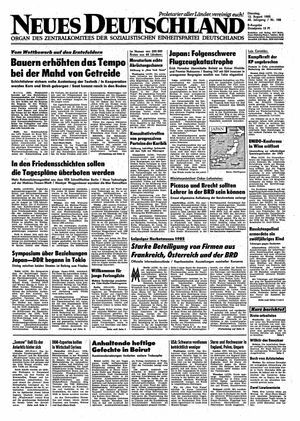 Neues Deutschland Online-Archiv vom 13.08.1985