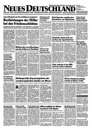 Neues Deutschland Online-Archiv vom 20.08.1985