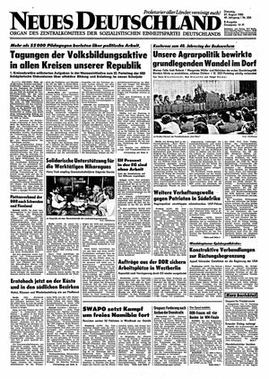 Neues Deutschland Online-Archiv vom 27.08.1985