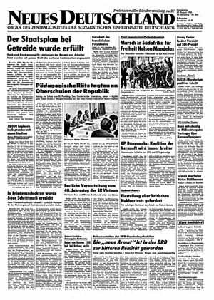 Neues Deutschland Online-Archiv vom 29.08.1985