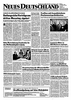 Neues Deutschland Online-Archiv vom 04.09.1985