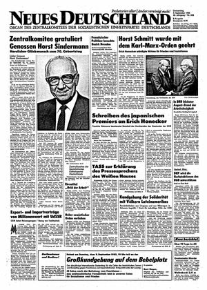 Neues Deutschland Online-Archiv vom 05.09.1985