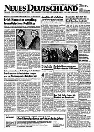 Neues Deutschland Online-Archiv vom 06.09.1985