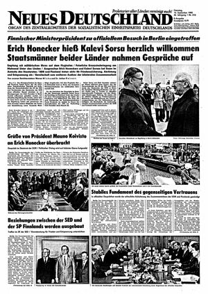 Neues Deutschland Online-Archiv vom 10.09.1985