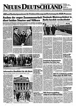 Neues Deutschland Online-Archiv vom 12.09.1985