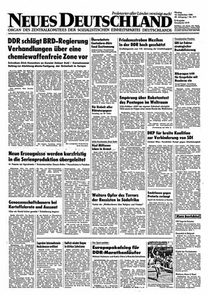 Neues Deutschland Online-Archiv vom 16.09.1985