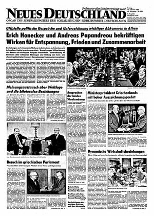 Neues Deutschland Online-Archiv vom 11.10.1985