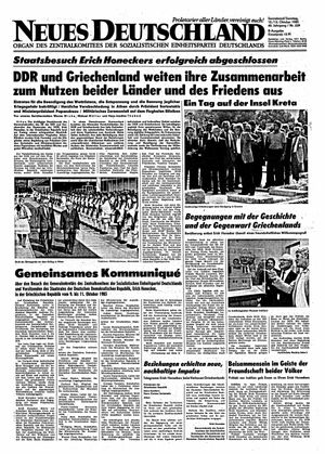 Neues Deutschland Online-Archiv vom 12.10.1985