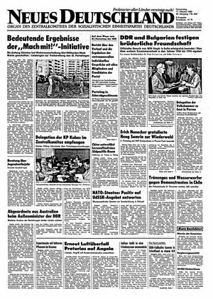 Neues Deutschland Online-Archiv vom 17.10.1985