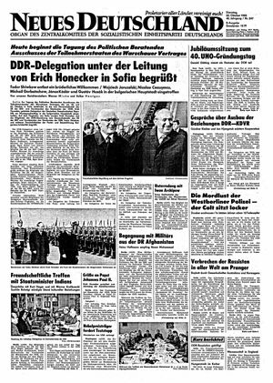 Neues Deutschland Online-Archiv vom 22.10.1985