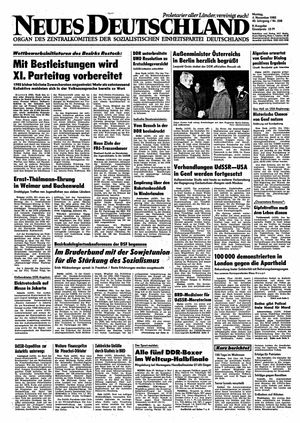Neues Deutschland Online-Archiv vom 04.11.1985