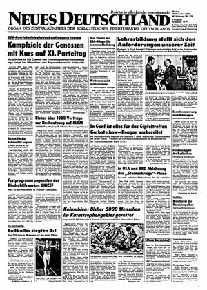 Neues Deutschland Online-Archiv vom 18.11.1985