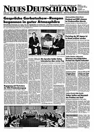 Neues Deutschland Online-Archiv vom 20.11.1985