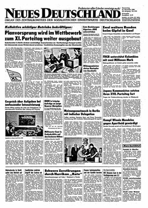 Neues Deutschland Online-Archiv vom 21.11.1985