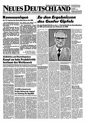 Neues Deutschland Online-Archiv vom 23.11.1985