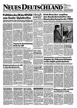 Neues Deutschland Online-Archiv vom 26.11.1985