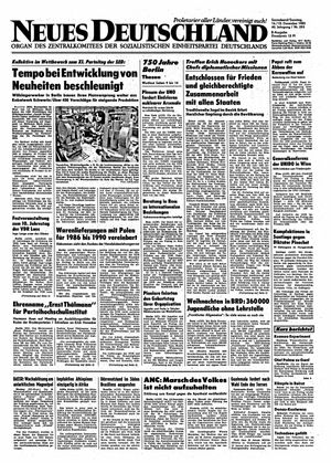 Neues Deutschland Online-Archiv vom 14.12.1985
